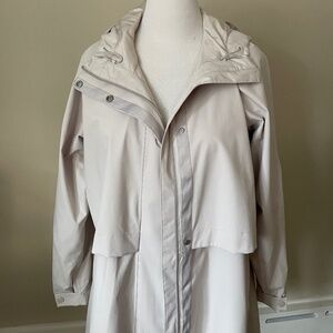 Athlete Size Large Rain Coat Off White
